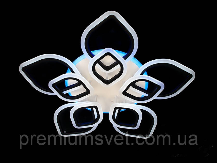 Стельова світлодіодна люстра на білому підставі A8073/5+5WH LED 3 color dimmer, фото 1