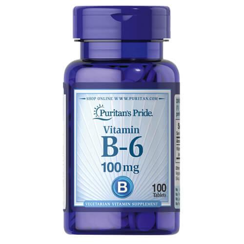 Puritan's Pride Vitamin B-6 100 mg 100 таб, фото 1