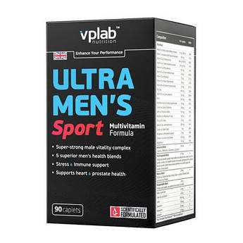 Вітамінно-мінеральний комплекс, VPLab Ultra Men's Sport Multivitamin Formula 90 капсул