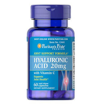 Puritan's Pride Hyaluronic Acid 20 mg 60 капсул