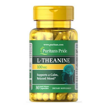 Теанин, Puritan's Pride L-Theanine 200 mg 30 капсул