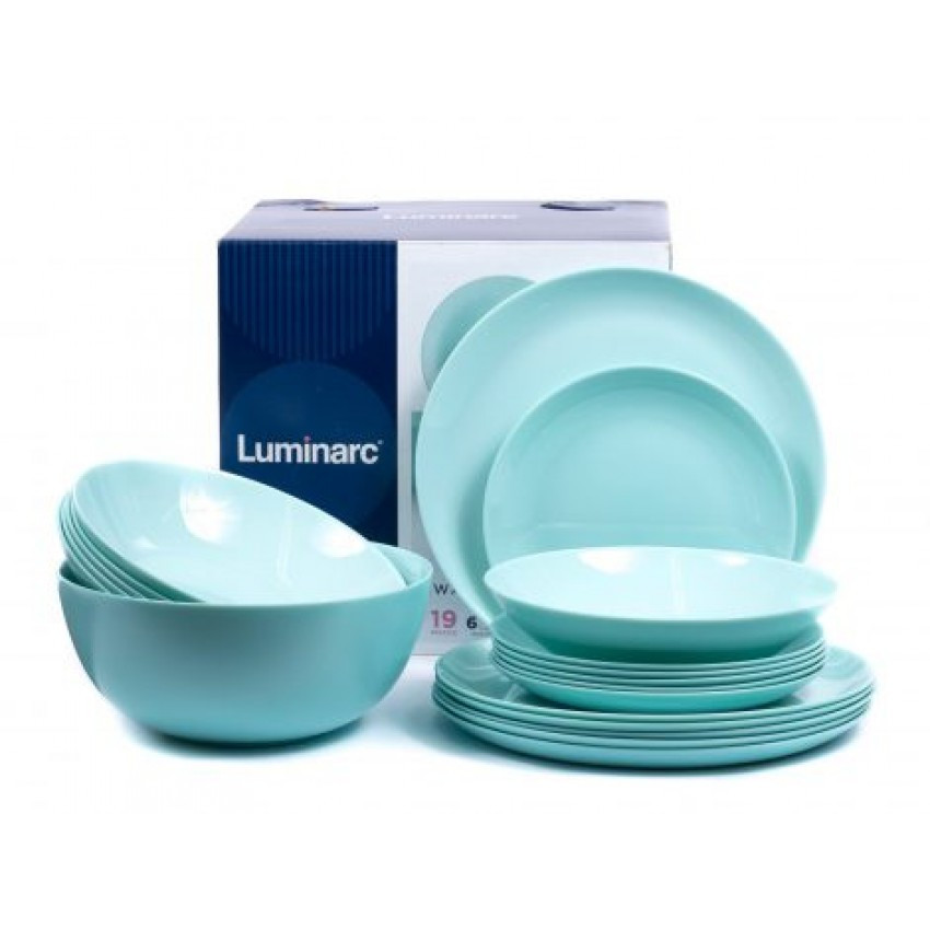 Сервіз столовий Luminarc Diwali Light Turquoise 19 предметів 2947 LUM, фото 1