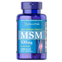 Комплекс для суставов и связок, Puritan's Pride MSM 500 mg 120 капсул