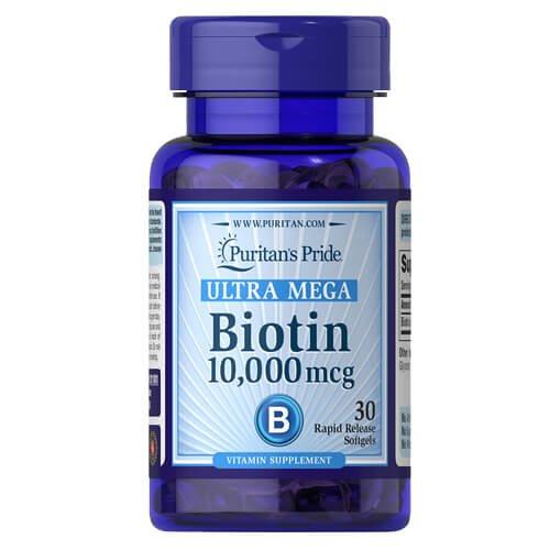 Вітаміни групи B, Біотин (B7), Puritan's Pride Biotin 10,000 mcg 30 капсул