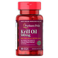 Омега 3, Puritan's Pride Red Krill Oil 500 mg 30 капсул