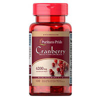 Высококонцентрированный экстракт клюквы, Puritan's Pride Cranberry Fruit Concentrate with C + E 4200 mg 100