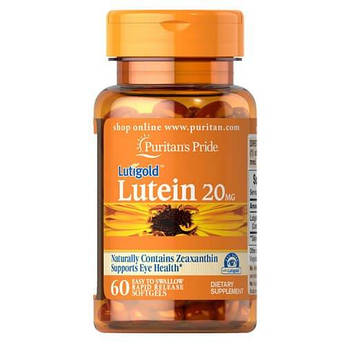 Puritan's Pride Lutein 20 mg with Zeaxanthin 60 капсул
