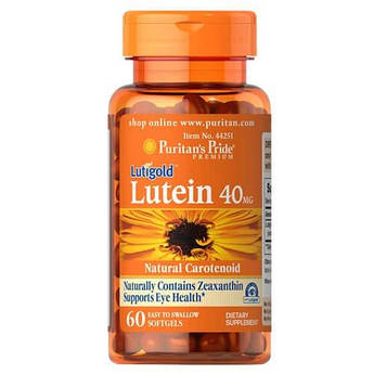 Лютеїн, Puritan's Pride Lutein 40 mg with Zeaxanthin 60 капсул