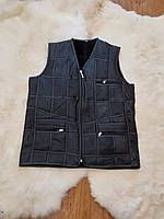 Жилетка чоловіча з натуральної овчини. Жилет чоловічої натуральної шкіри. Чоловіча желетка з натуральної овчини. 52-58