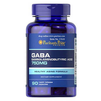 Puritan's Pride GABA 750 mg 90 капсул