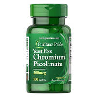 Хром, Puritan's Pride Chromium Picolinate 200 mcg 100 таб