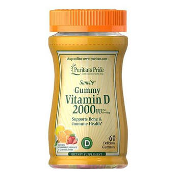 Вітамін D3, Puritan's Pride Vitamin D3 2000 IU 60 Gummies