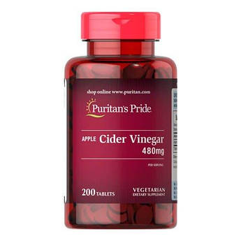 Puritan's Pride Apple Cider Vinegar 480 mg 200 таб