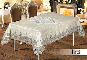 Велюрова скатертина з мереживом Maison 160 × 350 см Inci