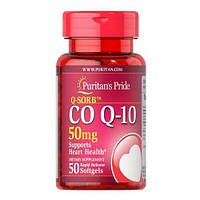 Коензим Q10, Puritan's Pride Q-SORB Co Q-10 50 mg 50 капсул