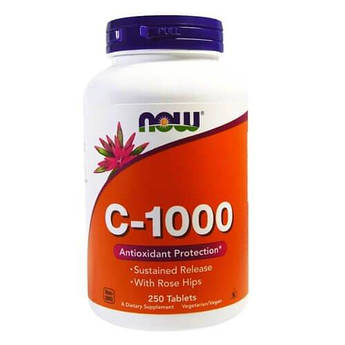 Вітамін С, NOW Vitamin C-1000 250 таб