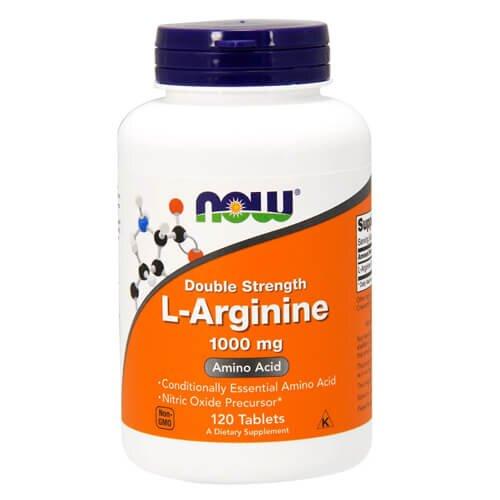 NOW L-Arginine 1000 mg 120 таблеток, фото 1