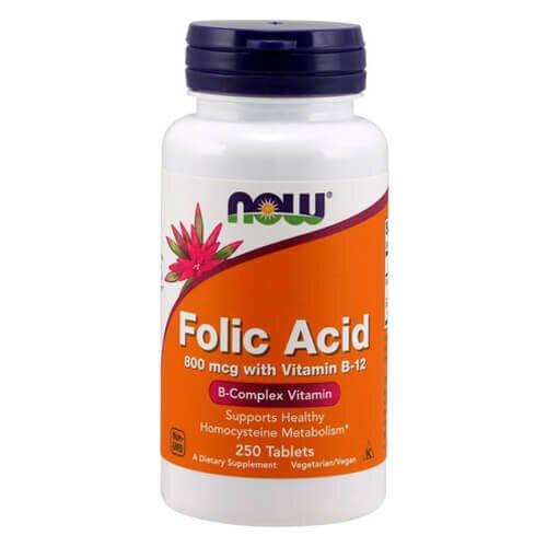 Фолієва кислота (B9), NOW Folic Acid 800 мкг 250 таб, фото 1