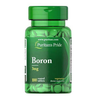 Бор, Puritan's Pride Boron 3 mg 100 таб