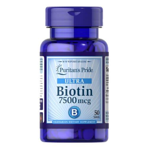 Puritan's Pride Biotin 7,500 mcg 50 таблеток, фото 1