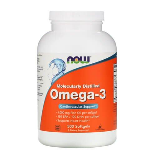Омега 3, NOW Omega-3 500 капсул
