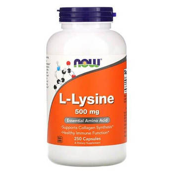 L-лізин, NOW L-Lysine 500 mg 250 капсул