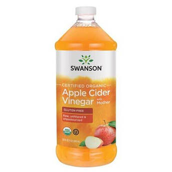 Яблучний оцет, Swanson Organic Apple Cider Vinegar with Mother 945 мл