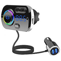 ФМ-трансмітер-модулятор Onever A49 Car MP3 Player Bluetooth v5.0 Quick Charge 3.0