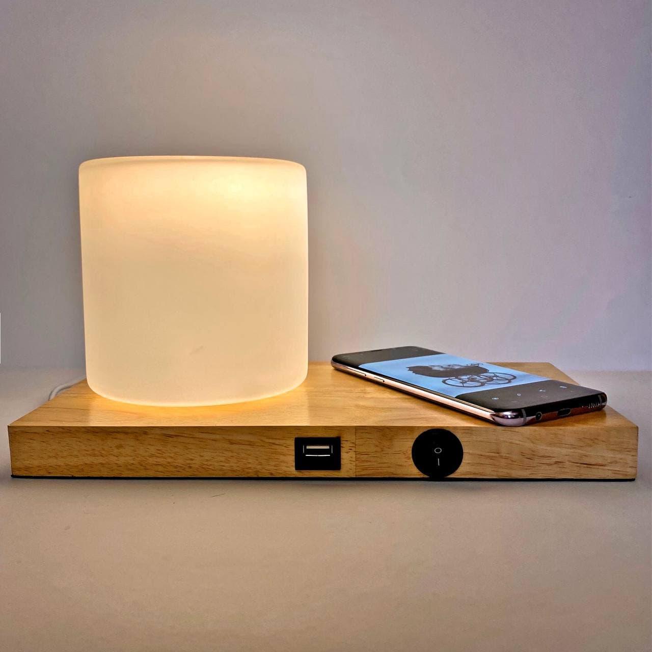 Настільний Нічник із бездротовою зарядкою + USB (24) 3DTOYSLAMP, фото 1