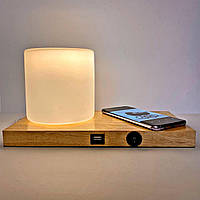 Настільний Нічник із бездротовою зарядкою + USB (24) 3DTOYSLAMP