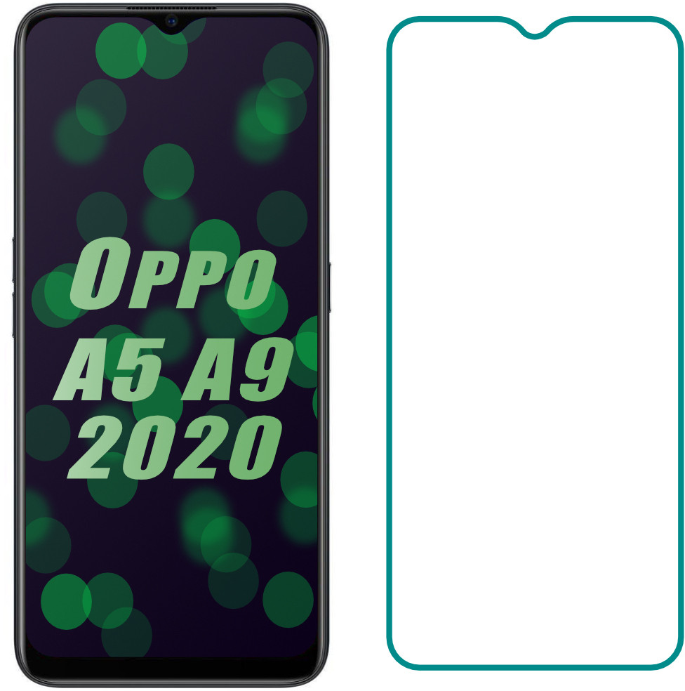 Захисне скло OPPO A5 2020 / A9 2020 Прозоре 2.5 D 9H) (Оппо А5 А9 2020)