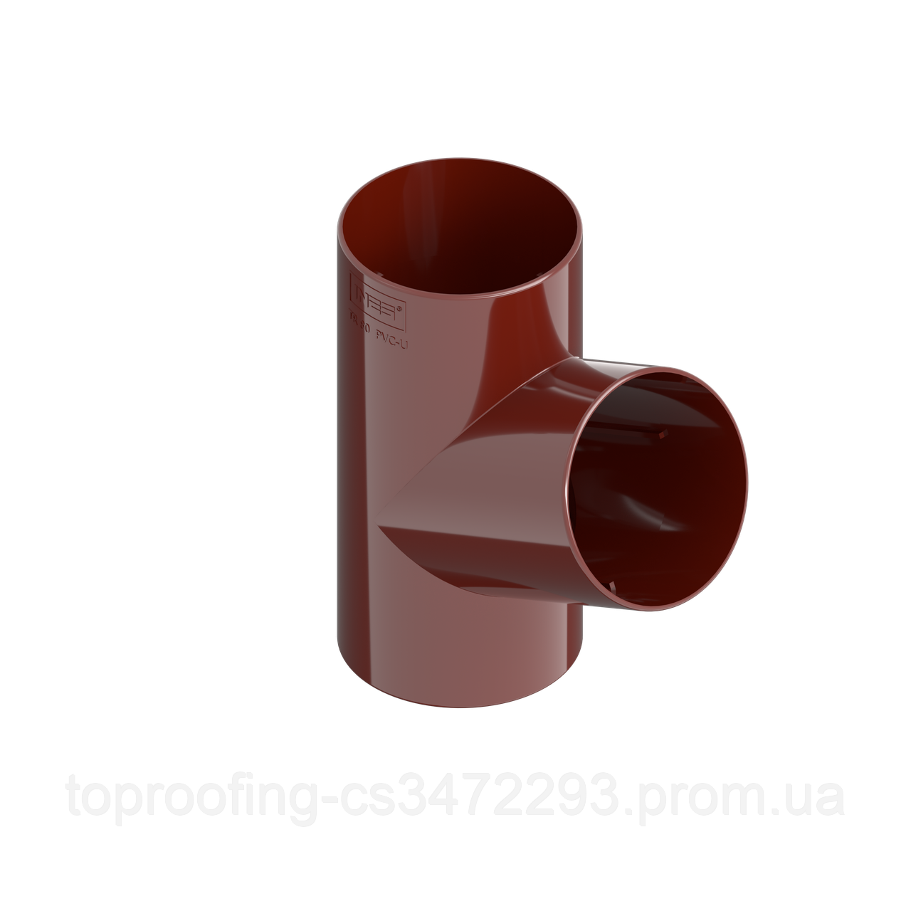 Тройник водосточной трубы 67,5° "INES" Ø80 мм., Красный (ID#1356390341 ...