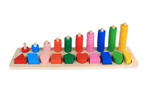 Дерев'яна іграшка Геометрика Цифри, фото 2