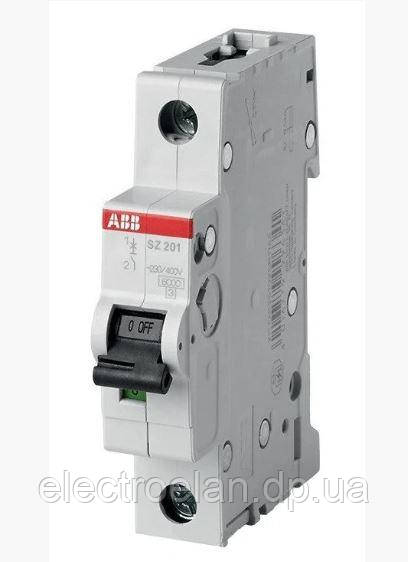 Автоматичний вимикач SZ201-C25 ABB 1P 25А 6KA тип C 2CDS251025R0254
