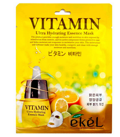 Маска тканинна Ekel  інтенсивно відновлююча з вітаміном C Vitamin C Ultra Hydrating Essence Mask