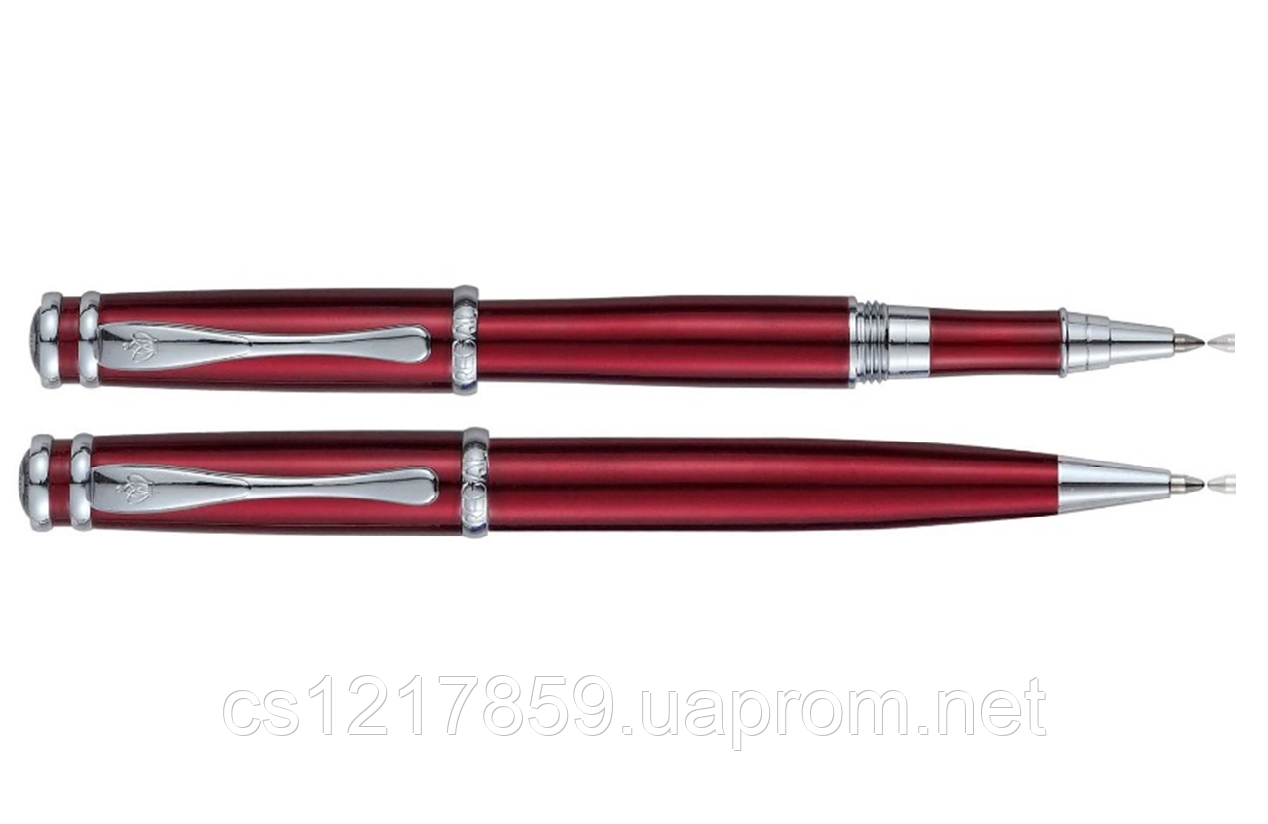 Набір ручок (кулькова+ролер) у подарунковому футлярі, червоний Regal
