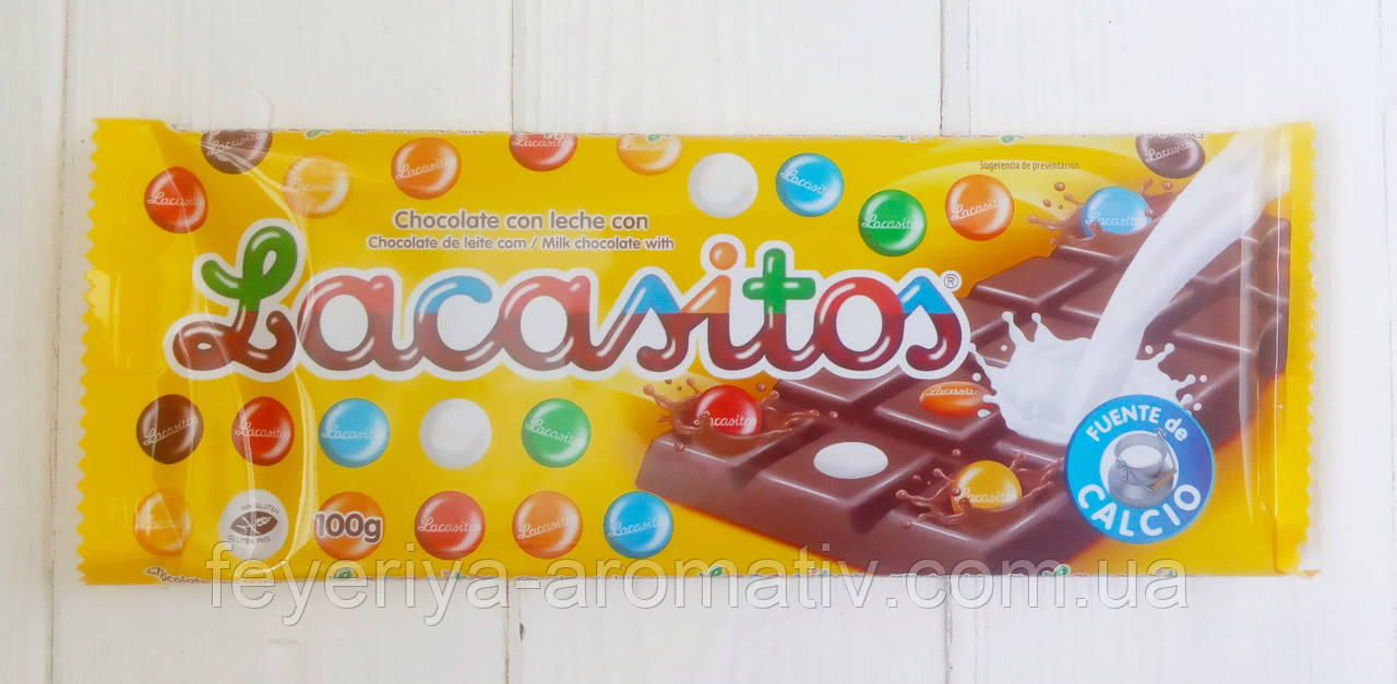 Шоколад молочний з глазурованим драже Lacasitos 100гр (Іспанія)