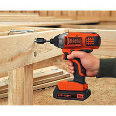 Шурупокрут ударний акумуляторний безщітковий BLACK+DECKER BDCIM18N, фото 4