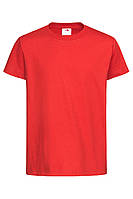 Детская футболка однотонная красная 2200-40