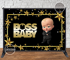 Банер 3х2м "Бос молокосос. Золото" - Фотозона (вініловий) на день народження
