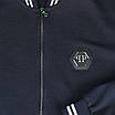 Кофта весна-осінь т синій PHILIPP PLEIN #4 бомбер DBLU S(Р) 20-606-004, фото 4