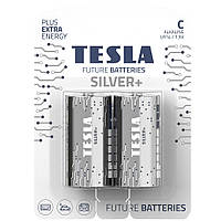 Батарейка Tesla C (LR14) Silver+ 1,5V 2шт