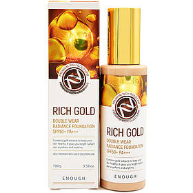 Тональний крем для обличчя з золотом Enough Rich Gold Double Wear Radiance Foundation SPF50+Тон 13, 100 мл