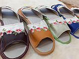 Тапочки жіночі шкіряні., фото 7