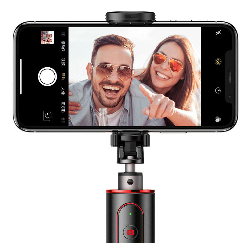 Монопод Baseus Fully Folding Selfie Stick Черный / Красный (SUDYZP-D19) - фото 3 - id-p1356473212