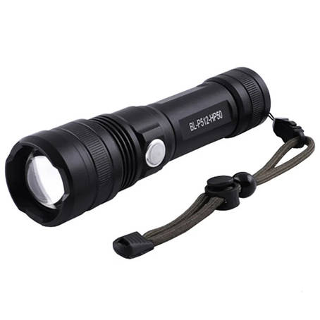 Ліхтар P512-HP50, ЗУ micro USB, індикація заряду, zoom, фото 2