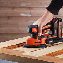 Шліфмашина вібраційна акумуляторна BLACK+DECKER BDCDS18N, фото 6
