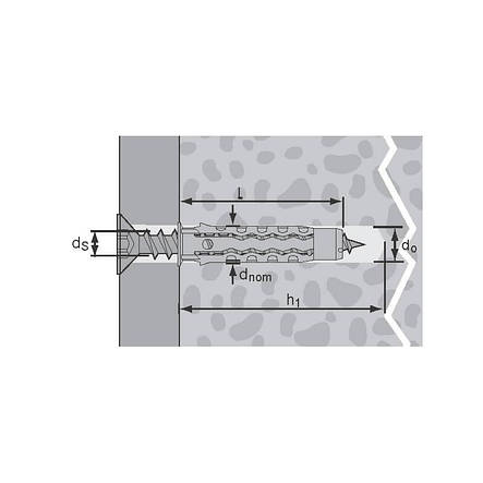 Дюбель нейлоновий MQ Quattro® 10x50 Mungo 1050100, фото 2