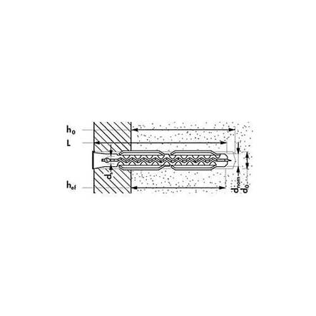 Дюбель нейлоновий ML 6x60 для порожнистої цегли Mungo 1100606, фото 2