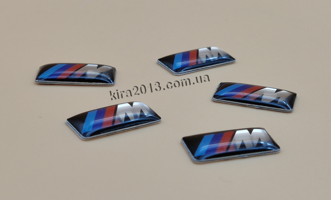 Наклейка з логотипом БМВ М для дисків BMW. Шильдик BMW M на диск. М ...